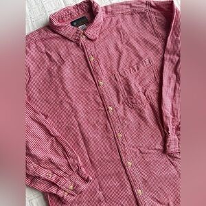 Vintage 21 Inc Twenty One Inc Cotton Gingham Long Sleeve Button Up Shirt Mens XL